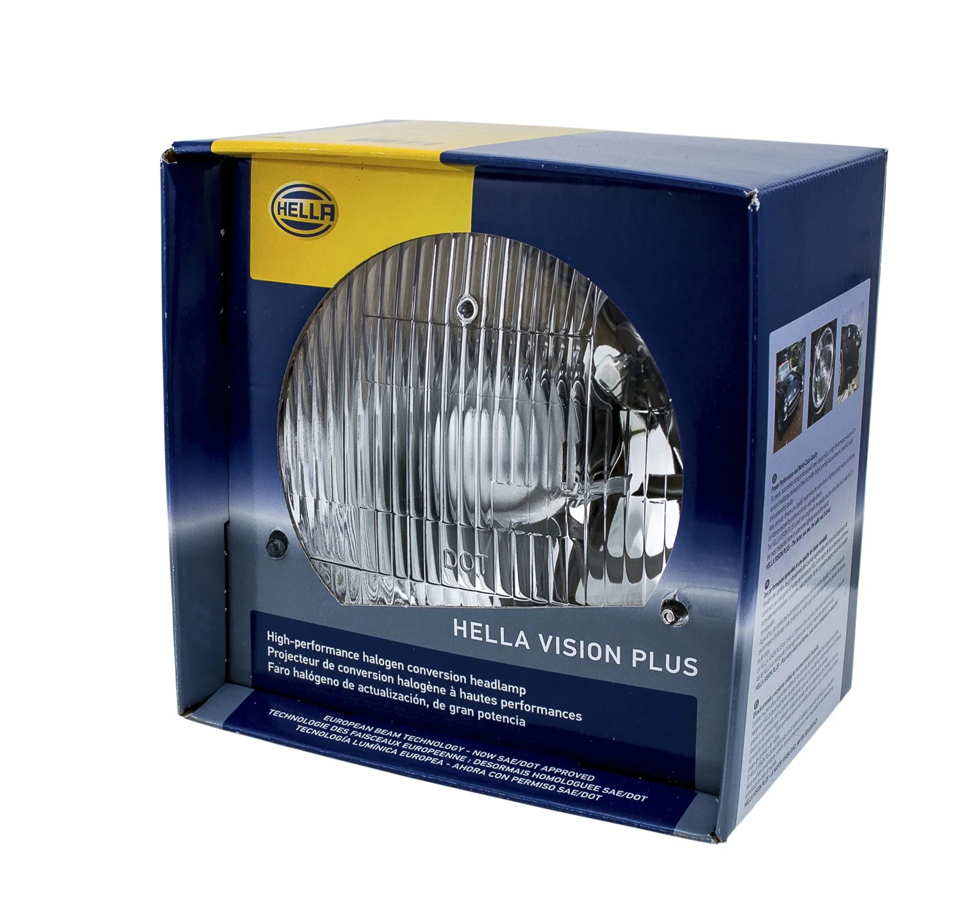 HELLA X-Treme Series LED Driving Lights in white mode, X-shape position light, rugged aluminum housing, IP69K off-road auxiliary high-beam.