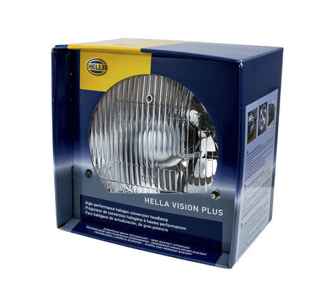 HELLA X-Treme Series LED Driving Lights in white mode, X-shape position light, rugged aluminum housing, IP69K off-road auxiliary high-beam.