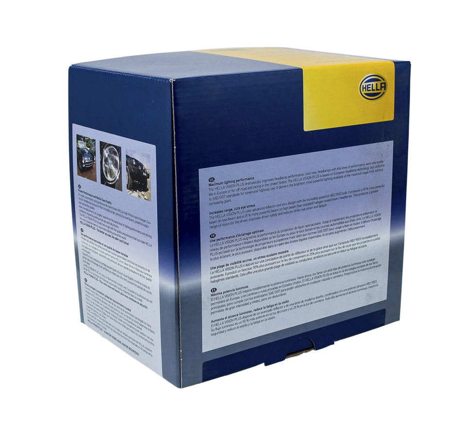 HELLA X-Treme Series LED Driving Lights packaging, IP69K off-road, auxiliary high-beam