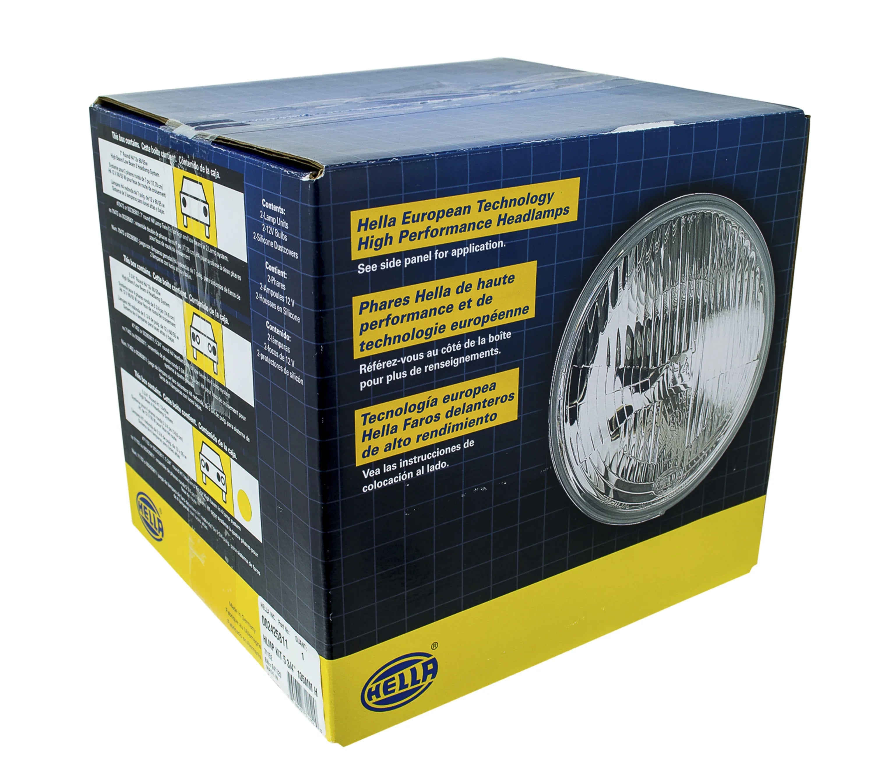 HELLA X-Treme Series LED Driving Lights boxed set, rugged aluminum housing, IP69K, auxiliary high-beam, off-road ready.