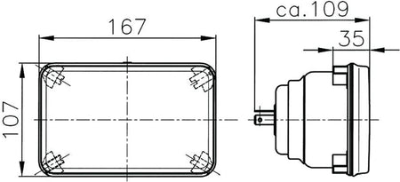 HELLA X-Treme Series LED Driving Lights technical drawing, IP69K, rugged aluminum housing, auxiliary high-beam, off-road