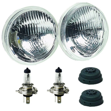 HELLA X-Treme Series LED Driving Lights in white mode, IP69K rated, clear lens, auxiliary high-beam.