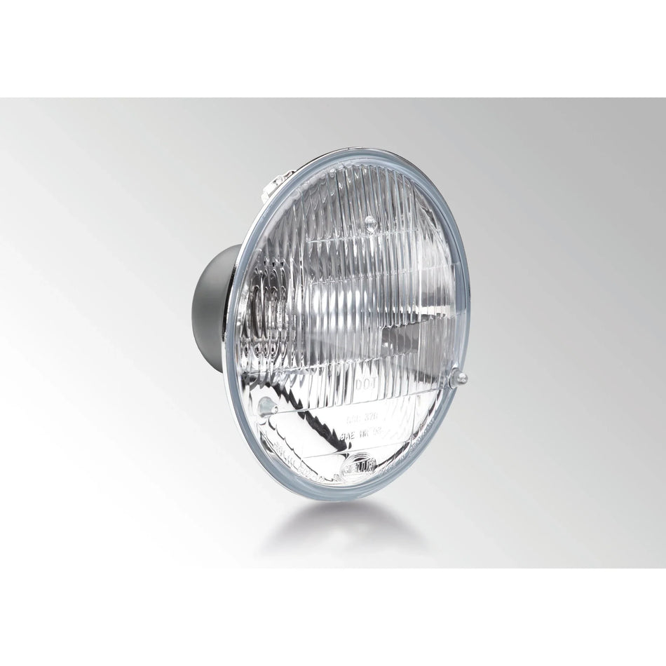 HELLA X-Treme Series LED Driving Lights in white mode with X-shape position light, IP69K, rugged lens, auxiliary high-beam, for off-road