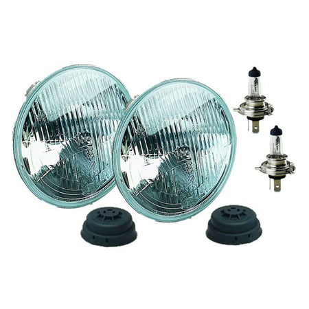 HELLA X-Treme Series LED Driving Lights in rugged aluminum housing, clear lens, IP69K, white mode, X-shape position light, auxiliary high-beam, off-road ready.