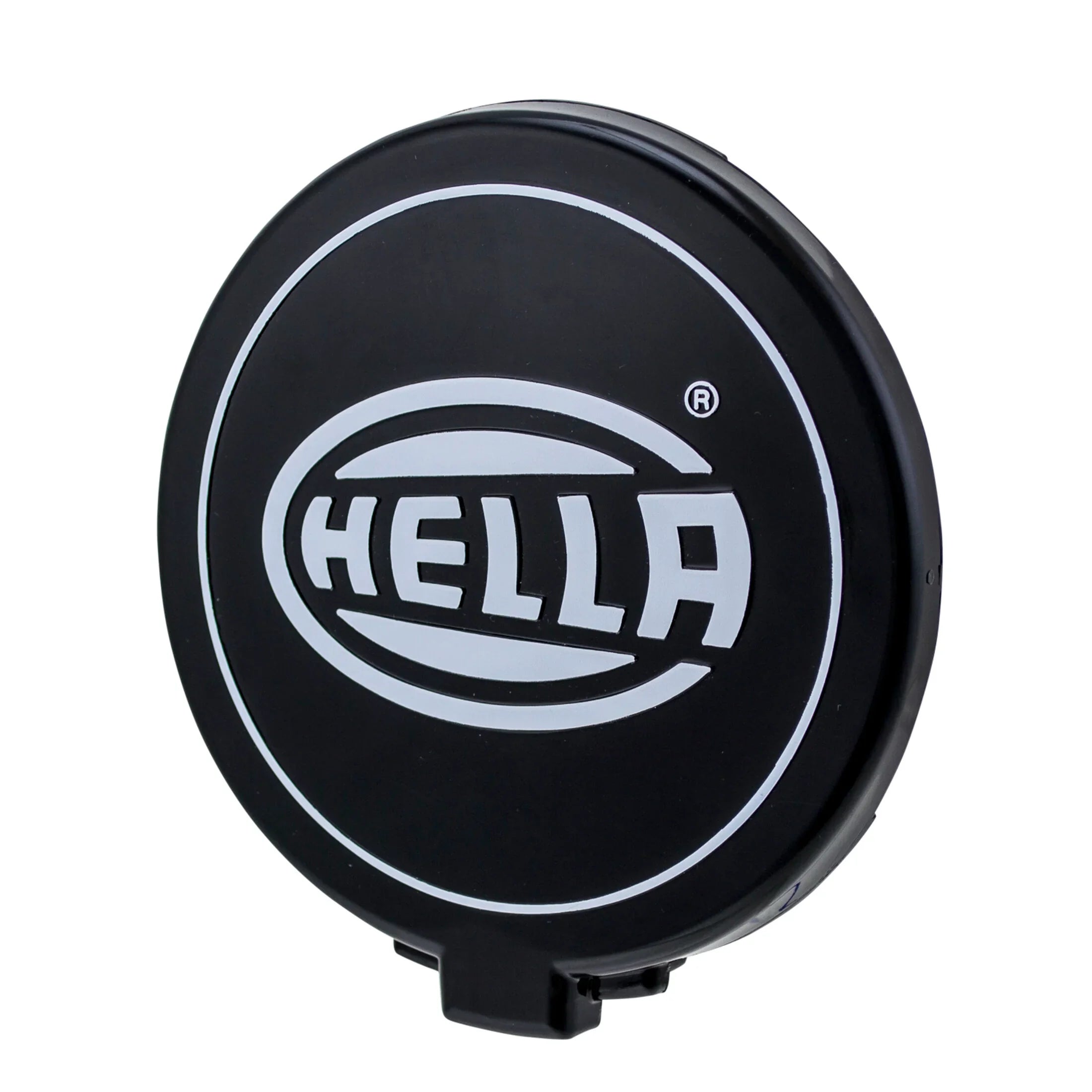 HELLA X-Treme Series LED Driving Light cover, rugged black housing, IP69K off-road protection.
