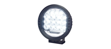 HELLA X-Treme Series LED Driving Lights in white mode with IP69K, X-shape position light, rugged aluminum housing, auxiliary high-beam for off-road