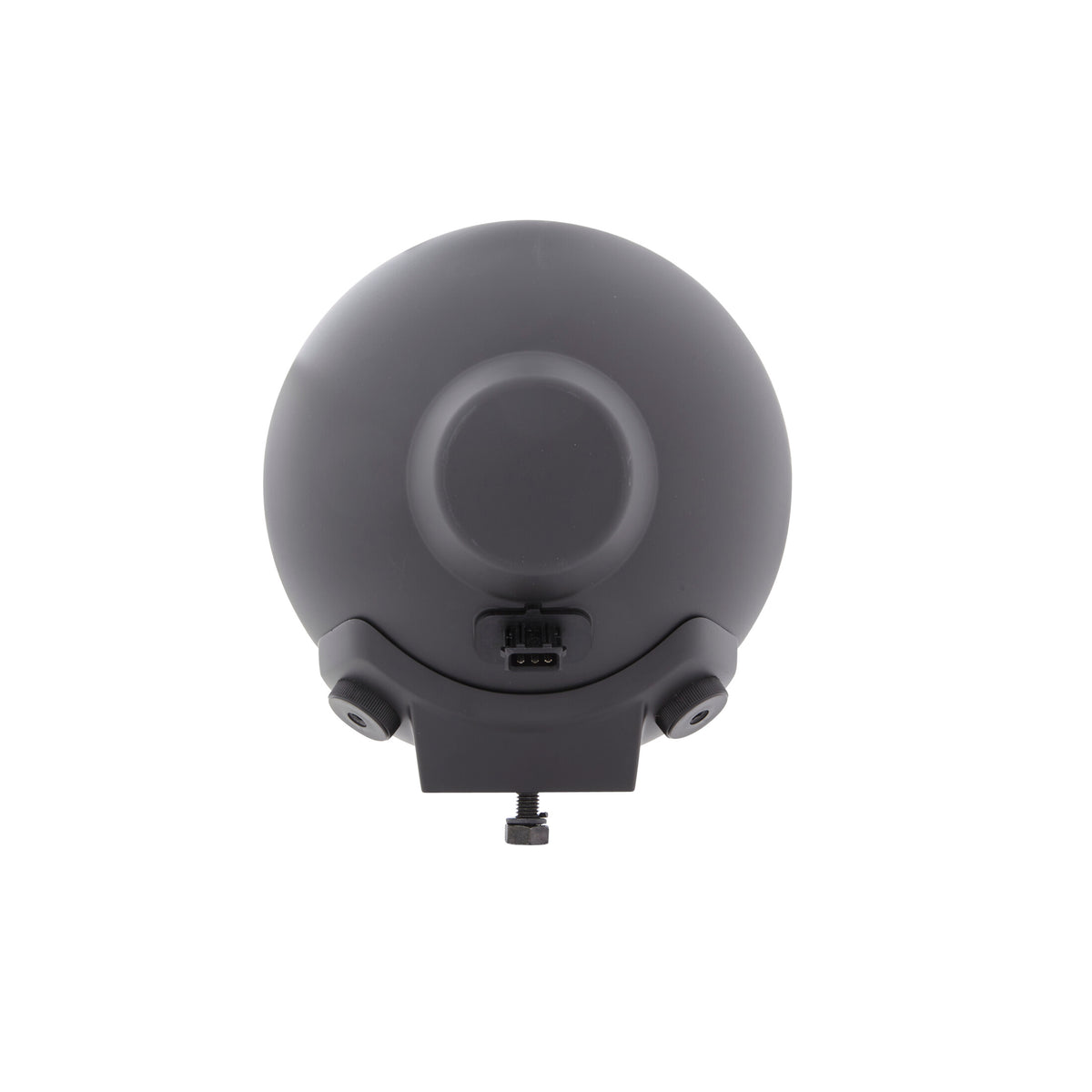Rallye 4000 Black Halogen Pencil Beam, sleek black round housing with mounting bolt.