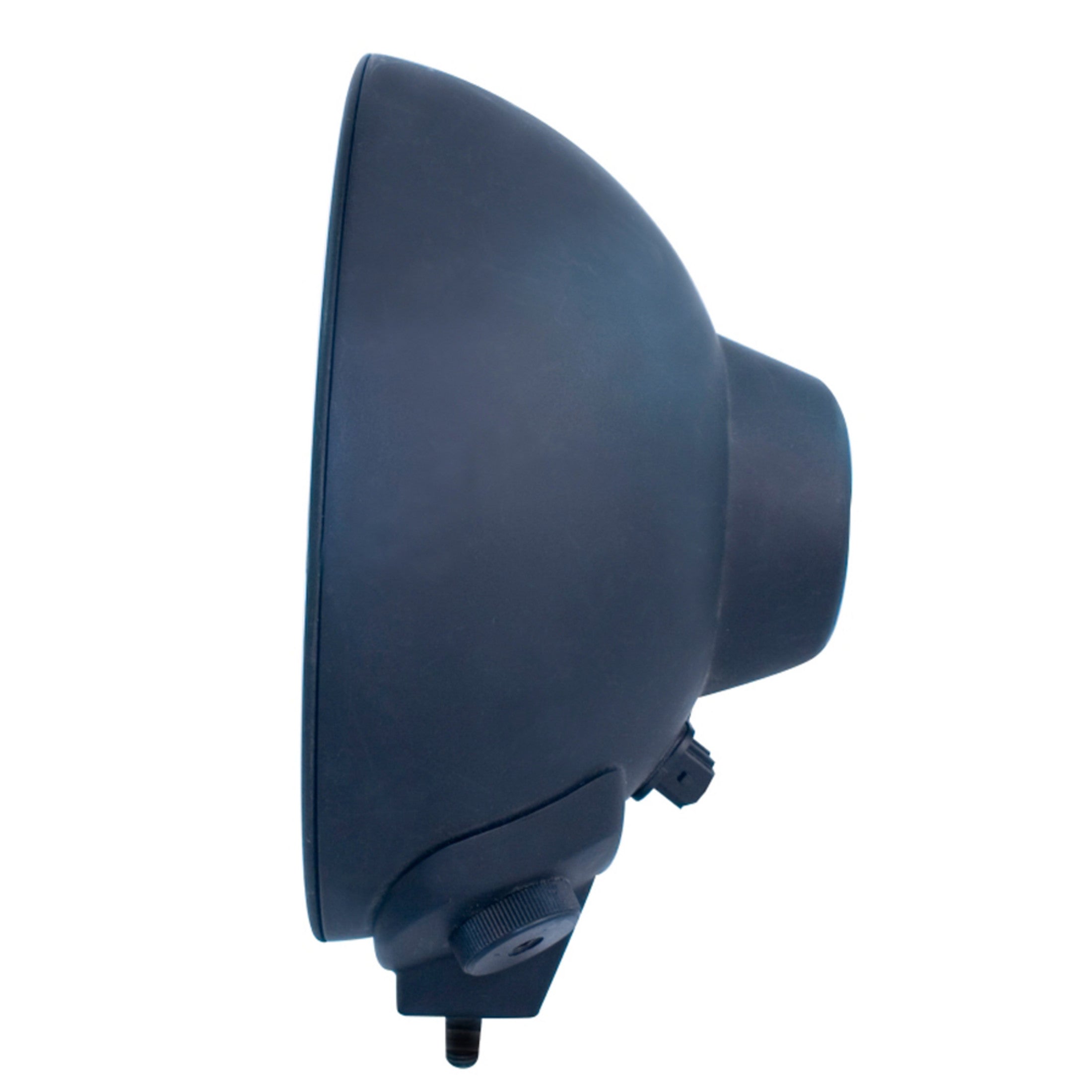 Sleek black Rallye 4000 halogen pencil beam light with a smooth matte finish, viewed from the side.