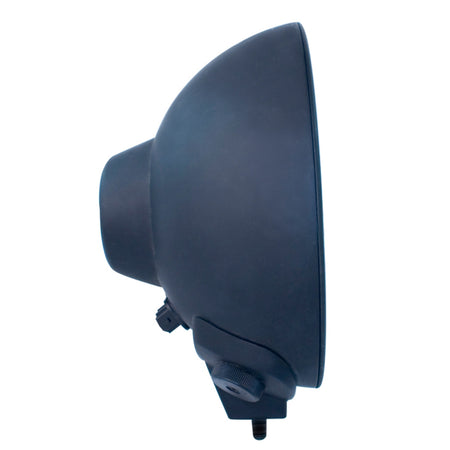 Side view of a sleek, matte black Rallye 4000 Halogen Pencil Beam light.