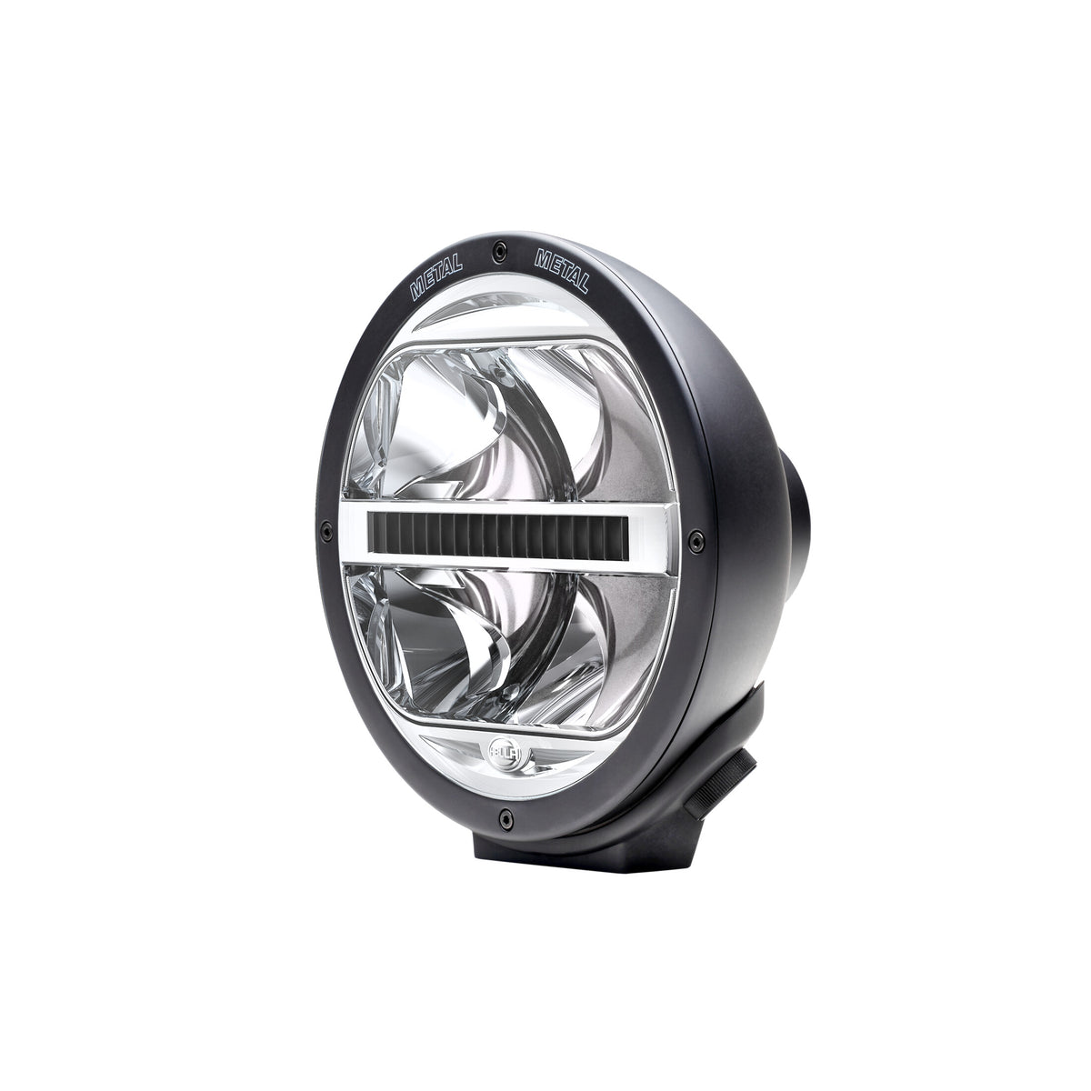 Rallye 4000 LED Pencil Beam driving light with durable black metal housing and clear lens.