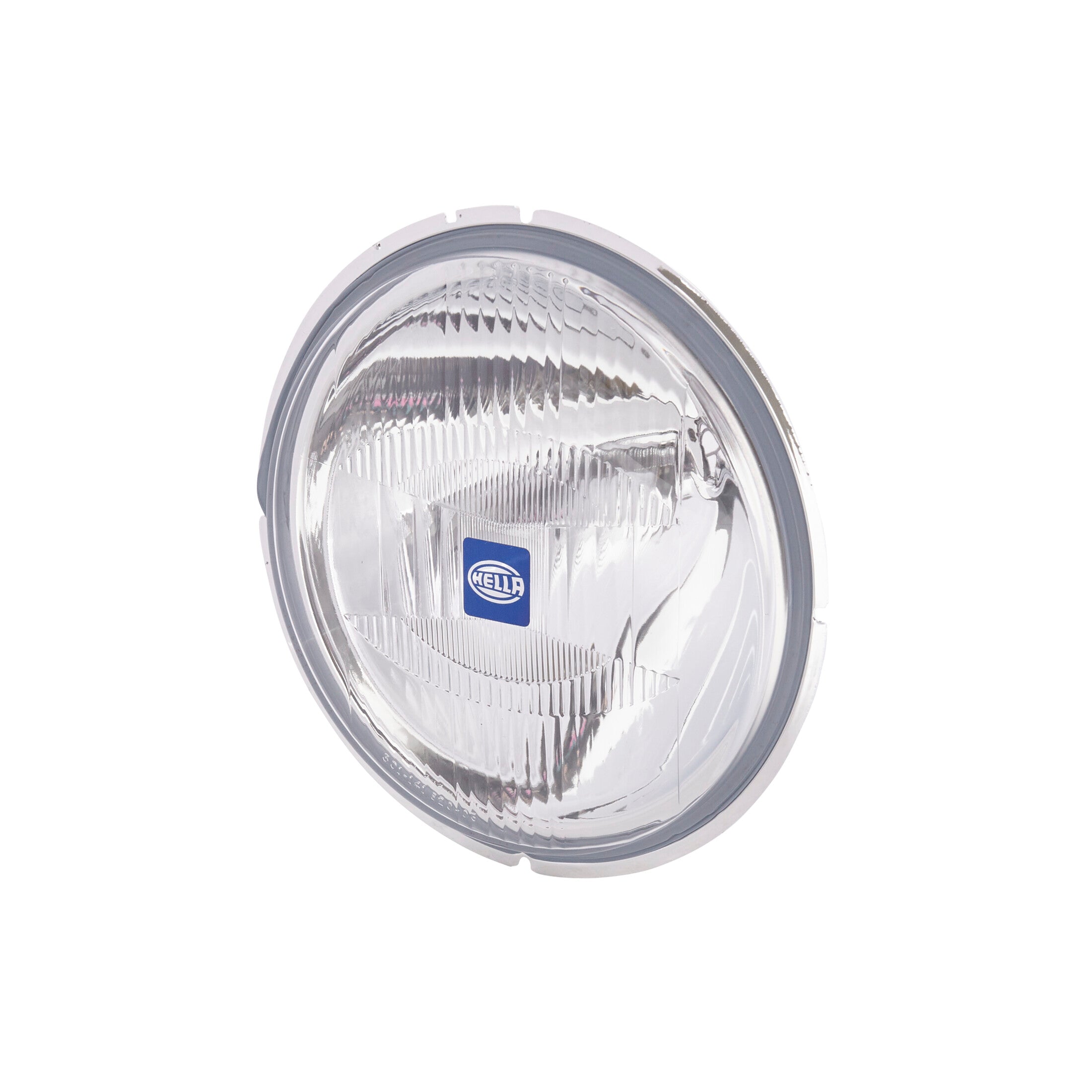 HELLA Rallye 4000 Series clear halogen driving beam insert with chrome trim.
