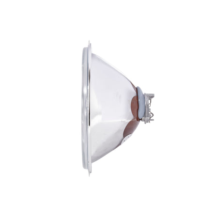 Rallye 4000 Series driving beam insert, silver metallic reflector, side view.