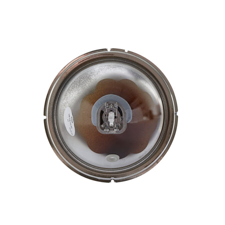 Rallye 4000 Series black halogen driving beam insert with PO light, top view.