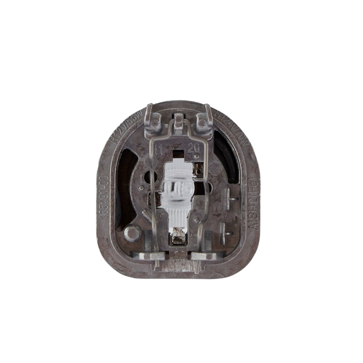 Rallye 4000 Series black halogen driving beam insert with PO light, rear view.
