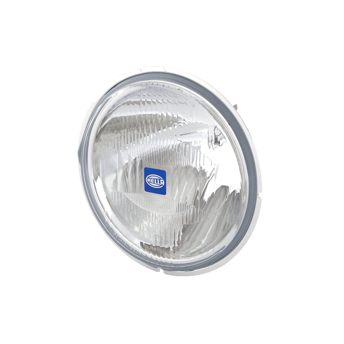Rallye 4000 Series clear halogen driving beam insert with a blue Hella logo.