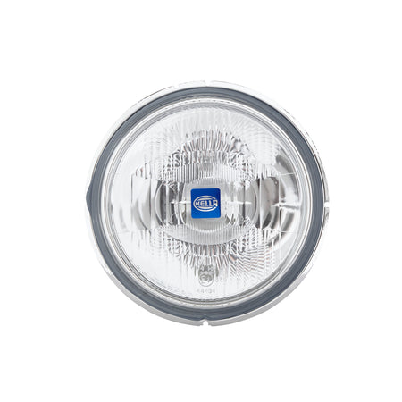 Hella Rallye 4000 Series clear halogen driving beam insert with blue PO light.