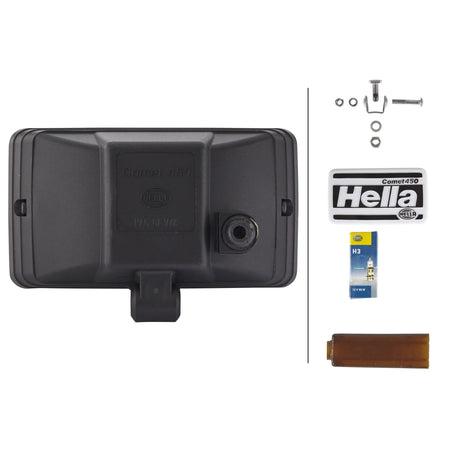 HELLA 450 Halogen Driving Light SAE Approved — technical drawing with dimensions