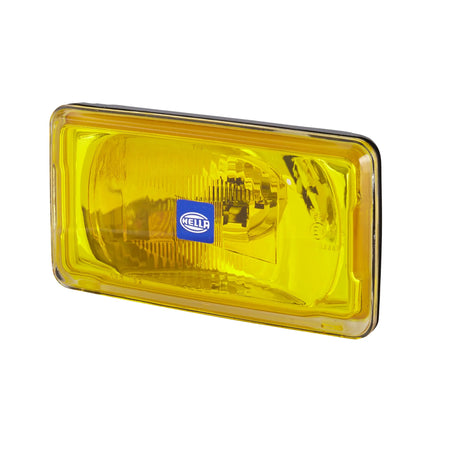 HELLA 450 Halogen Amber Driving Light — diagonal-left view of amber driving lamp