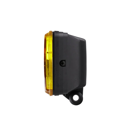 HELLA 450 Halogen Amber Driving Light — left side view of amber driving lamp