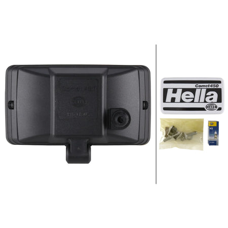 HELLA 450 Halogen Amber Driving Light — technical drawing with dimensions