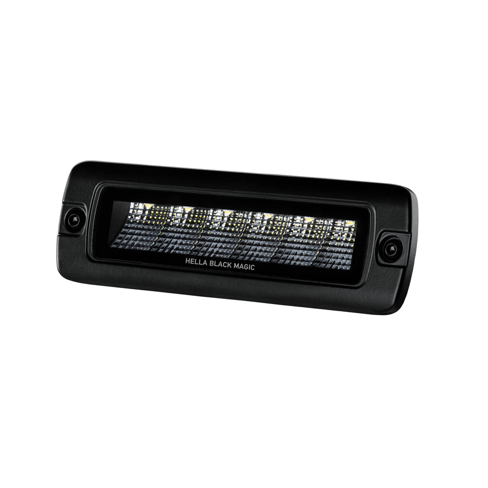 HELLA Black Magic LED Mini Lightbar 6.2" - Flush Mount (Flood)