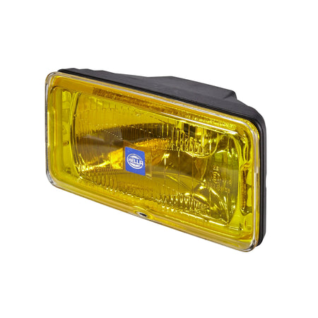 HELLA X-Treme Series amber mode LED Driving Light with IP69K rugged aluminum housing, auxiliary high-beam, X-shape position light for off-road