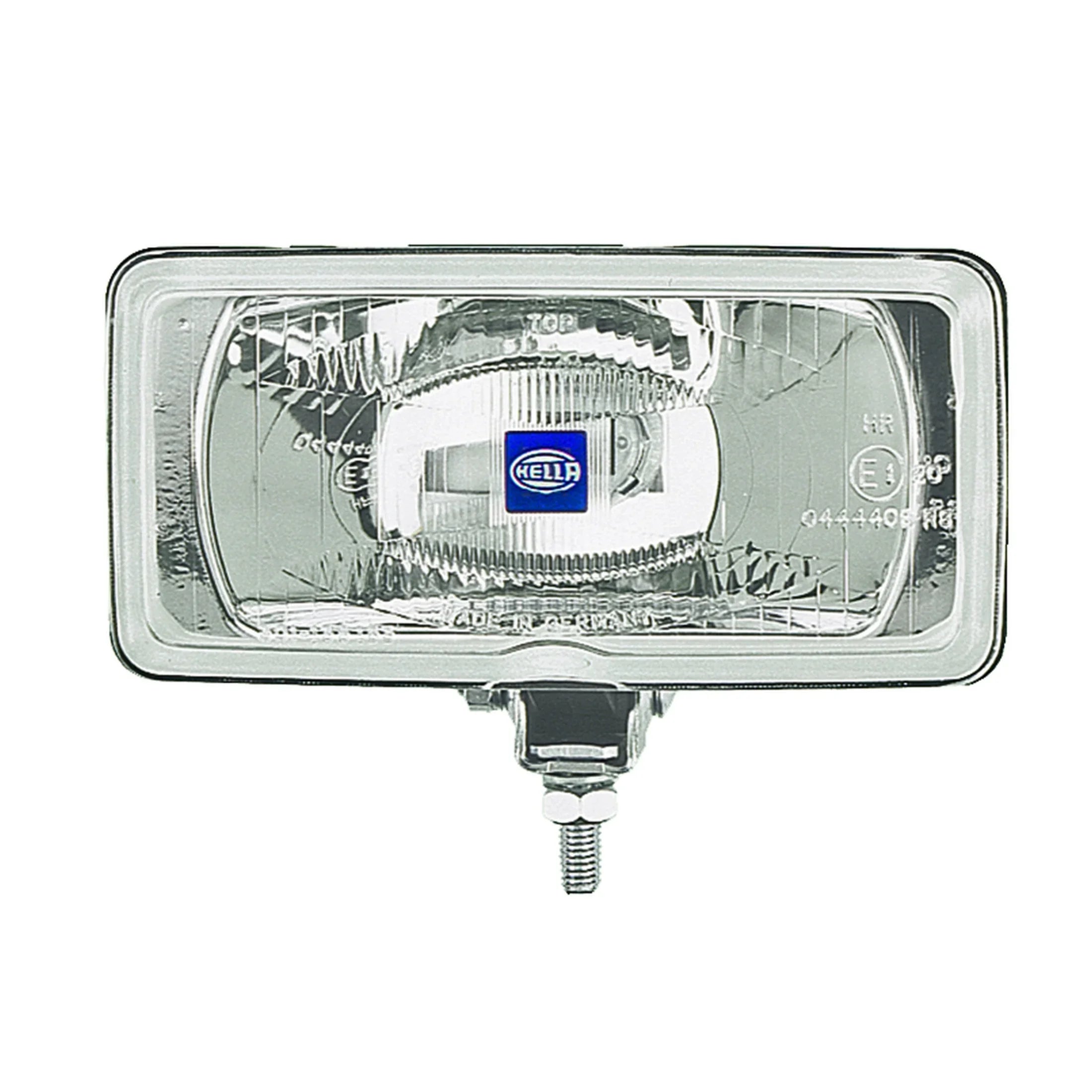 HELLA 550 Halogen Driving Light — diagonal-left view of halogen lamp