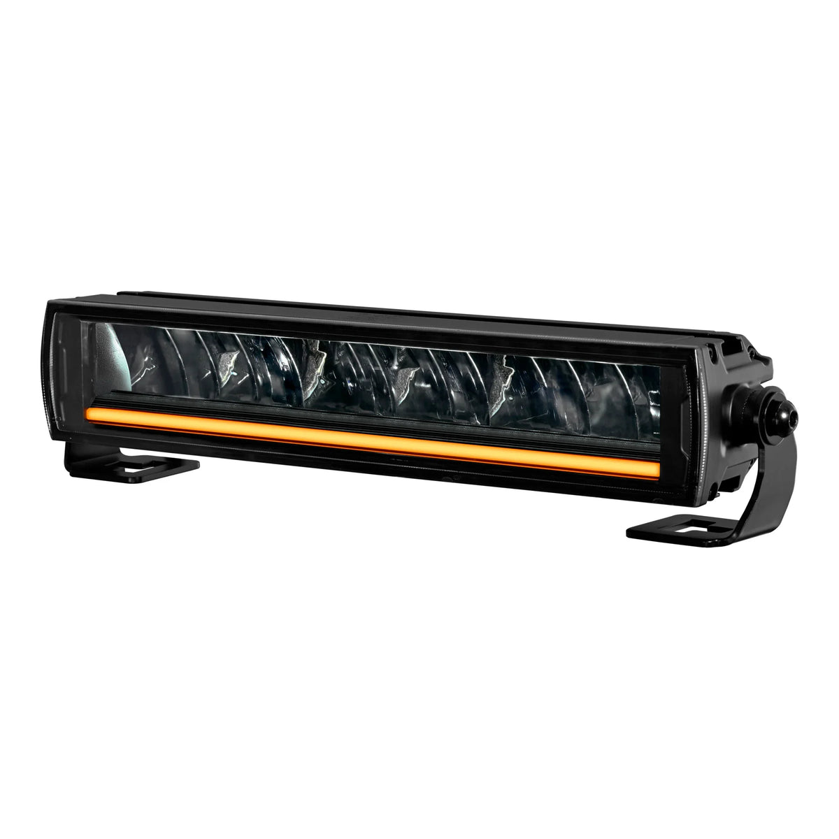 HELLA X-Treme Series LED Driving Lights in amber mode, X-shape position light, rugged housing, IP69K auxiliary high-beam, off-road