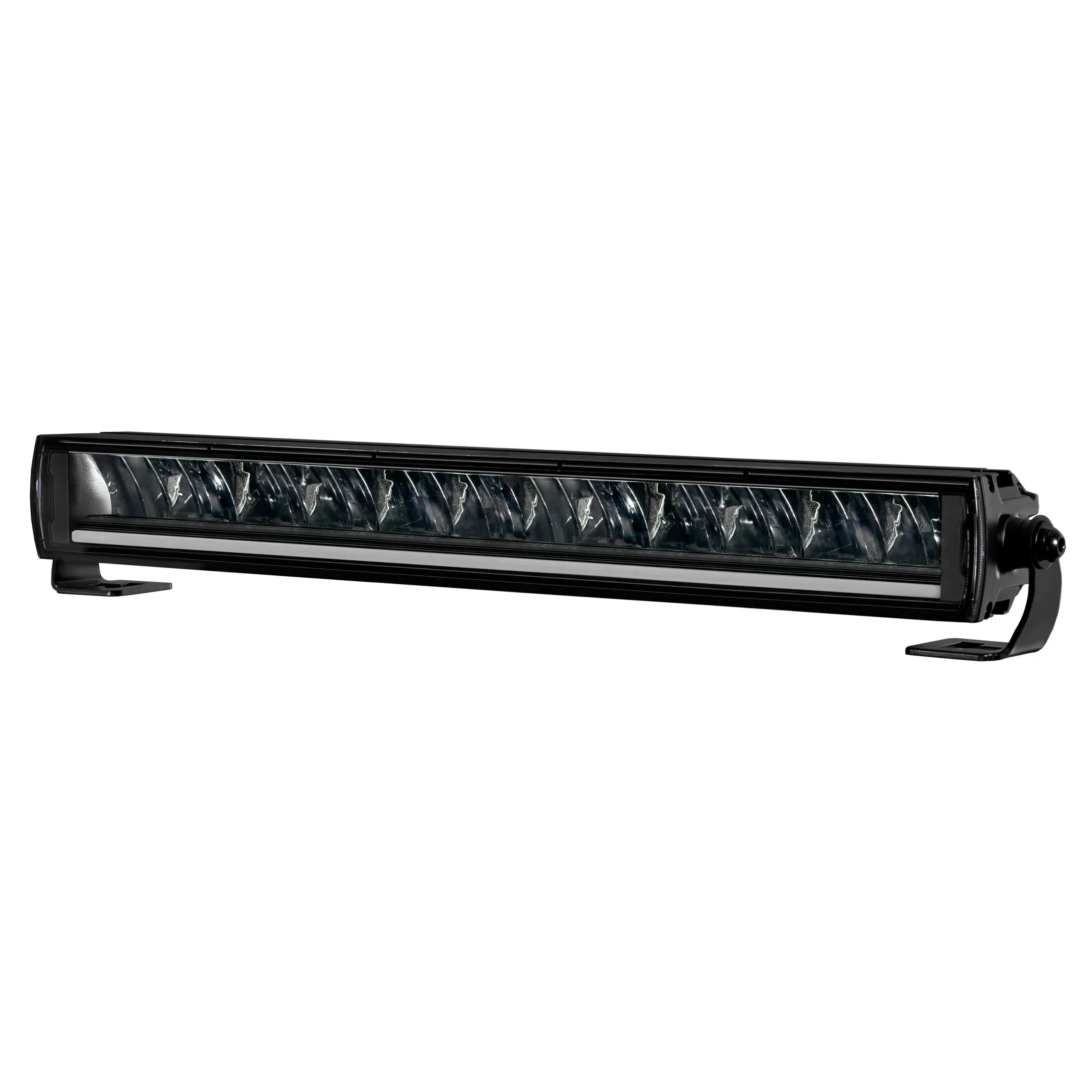 HELLA X-Treme Series LED Driving Lights in rugged aluminum housing, clear lens, IP69K, auxiliary high-beam, off-road, X-shape position light in white mode.