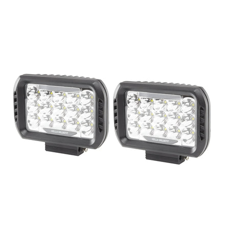 HELLA 450 LED Driving Light Kit — pair of compact LED driving lamps, diagonal-left view