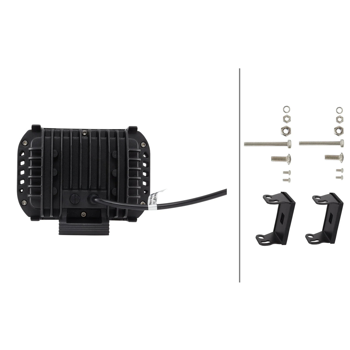 HELLA 450 LED Driving Light Kit — technical drawing with dimensions