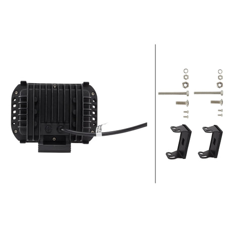 HELLA 450 LED Driving Light Kit — technical drawing with dimensions