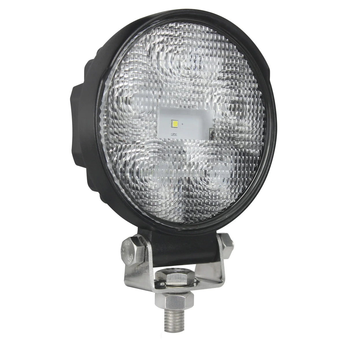 HELLA X-Treme Series LED Driving Lights in white mode with IP69K rugged housing, X-shape position light, auxiliary high-beam for off-road