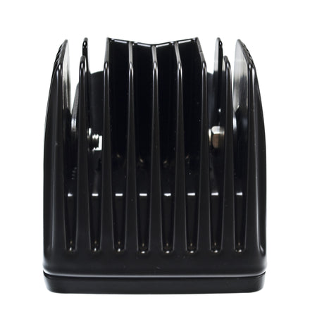 Black HVF Cube 6 LED flood light, compact with a rugged finned heat sink design.