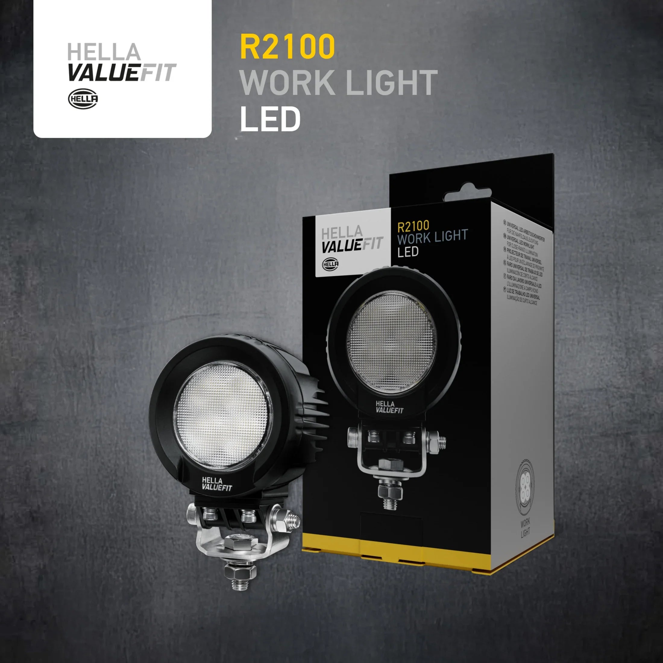 HELLA X-Treme Series LED Driving Lights with rugged aluminum housing, IP69K, for off-road auxiliary high-beam.