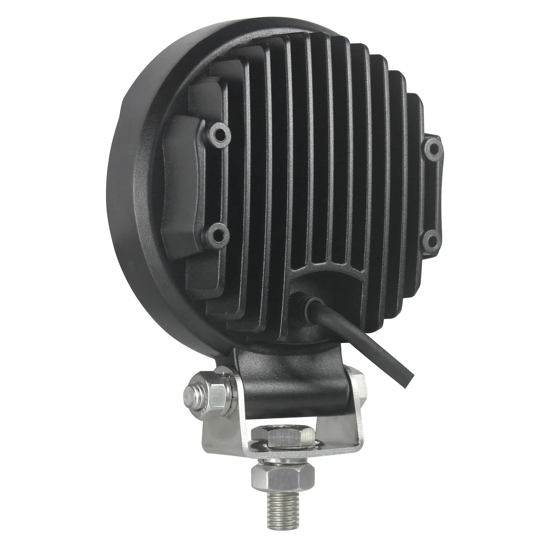 HELLA X-Treme Series LED Driving Light rear view, rugged aluminum housing, IP69K, off-road auxiliary high-beam