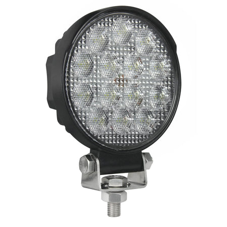 HELLA X-Treme Series LED Driving Lights in white mode with rugged aluminum housing, IP69K, auxiliary high-beam, off-road ready.