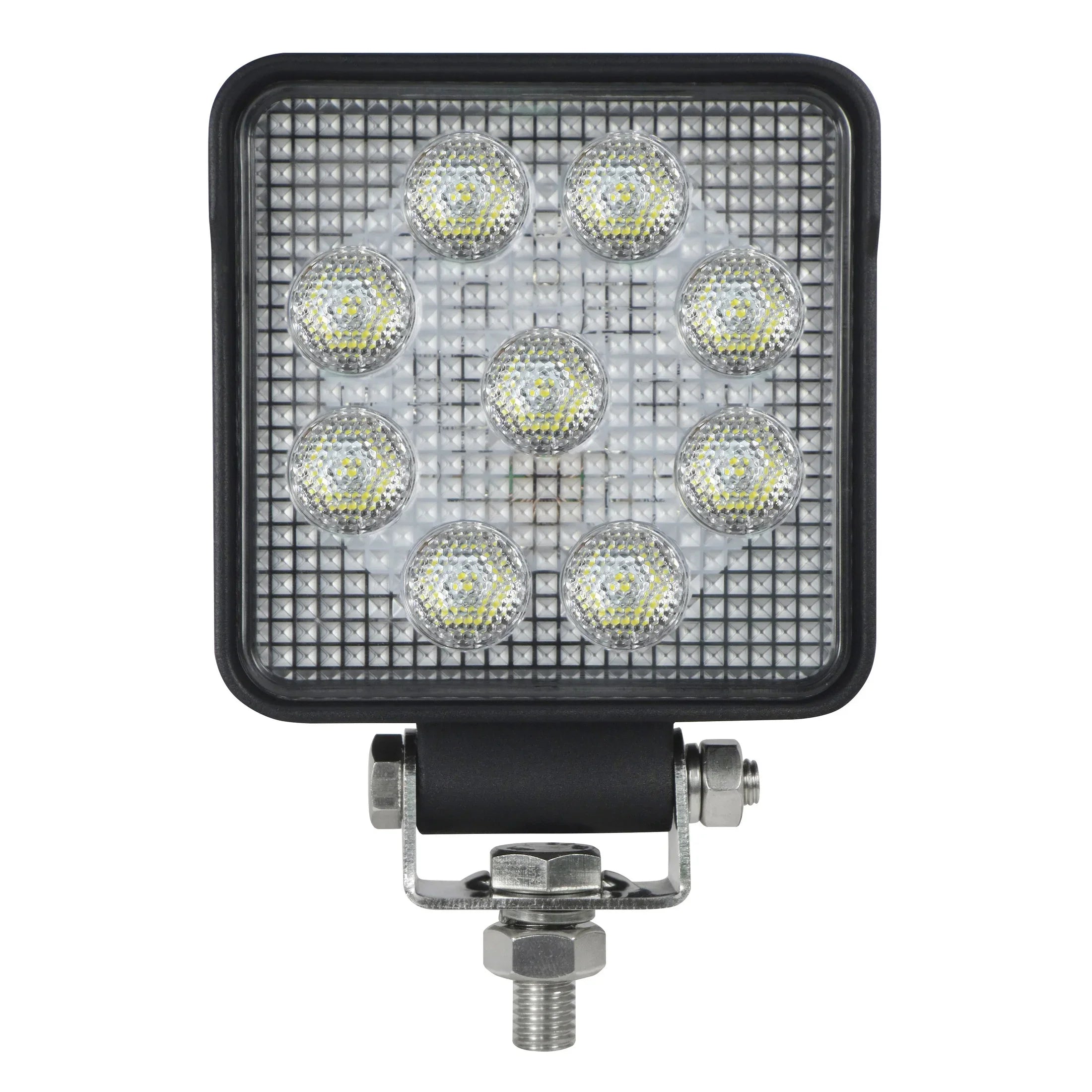 HELLA X-Treme Series square LED Driving Lights in White mode, IP69K, rugged housing, auxiliary high-beam.