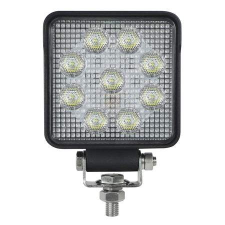 HELLA X-Treme Series square LED Driving Lights in White mode, IP69K, rugged housing, auxiliary high-beam.