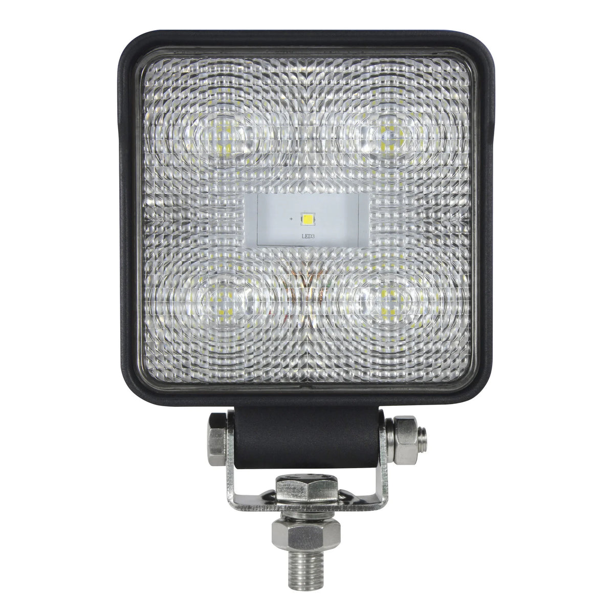 HELLA X-Treme Series LED Driving Light in White with X-shape position light, IP69K, rugged aluminum housing, auxiliary high-beam, off-road