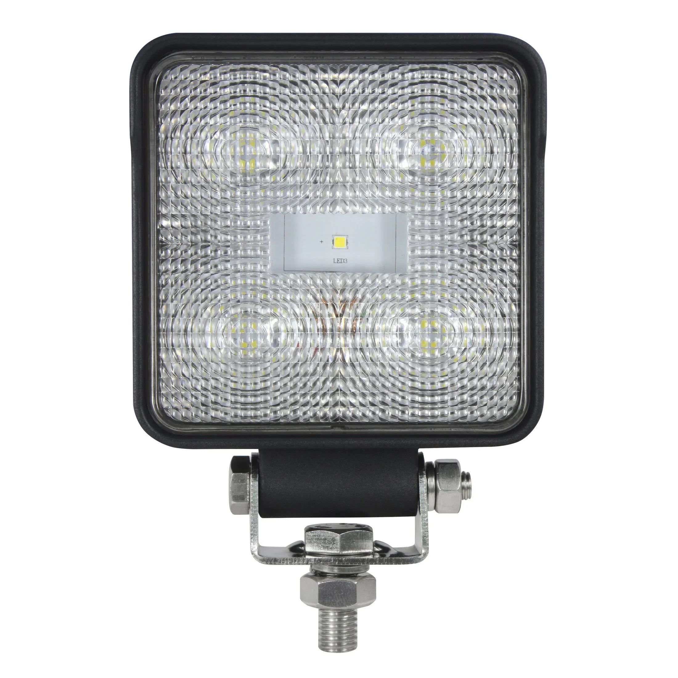 HELLA X-Treme Series LED Driving Light in White with X-shape position light, IP69K, rugged aluminum housing, auxiliary high-beam, off-road