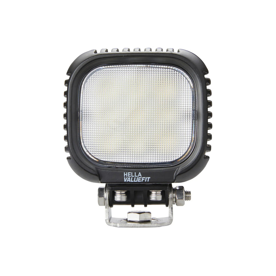 HELLA X-Treme Series LED Driving Lights in white mode, IP69K rugged aluminum housing, auxiliary high-beam.