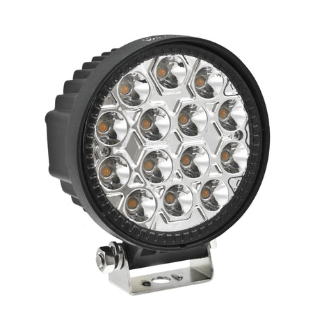 HELLA X-Treme Series LED Driving Lights in white mode, rugged aluminum housing, IP69K, auxiliary high-beam.