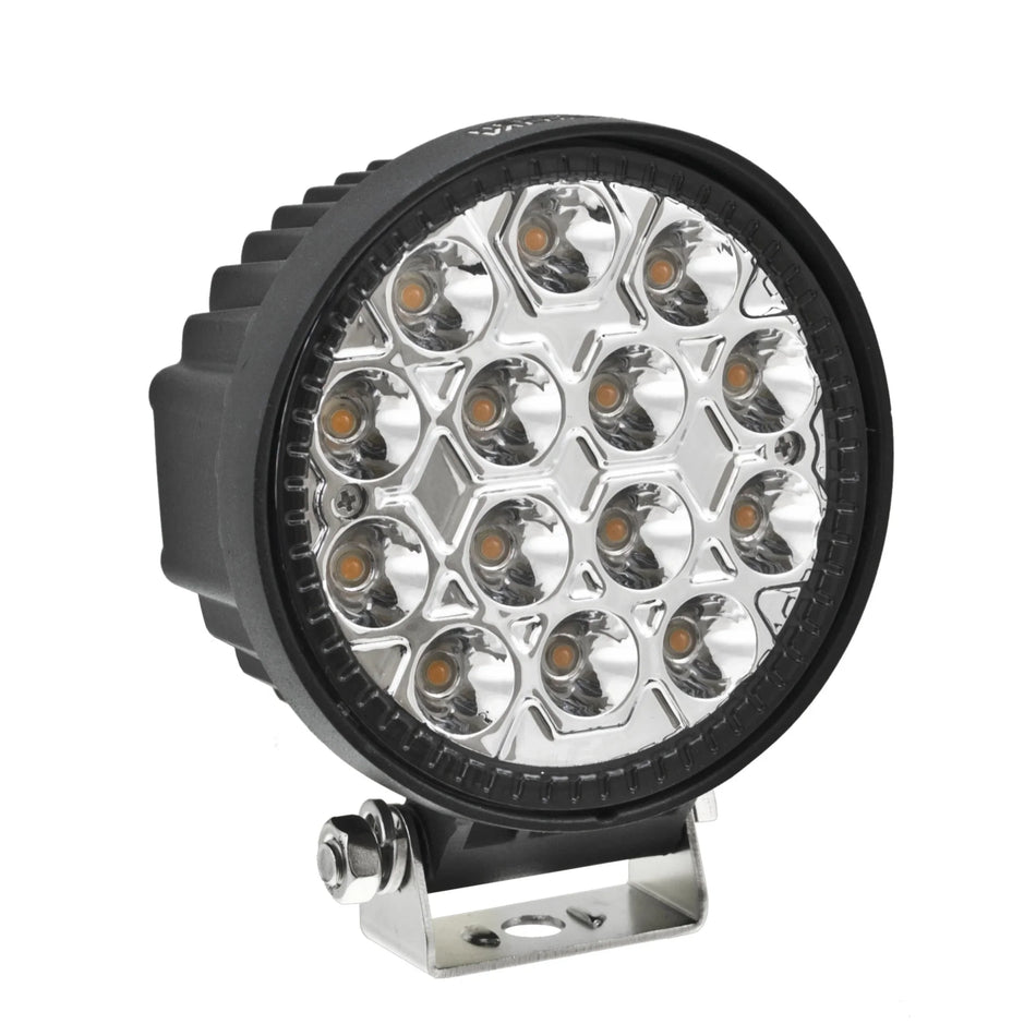HELLA X-Treme Series LED Driving Lights in white mode, rugged aluminum housing, IP69K, auxiliary high-beam.
