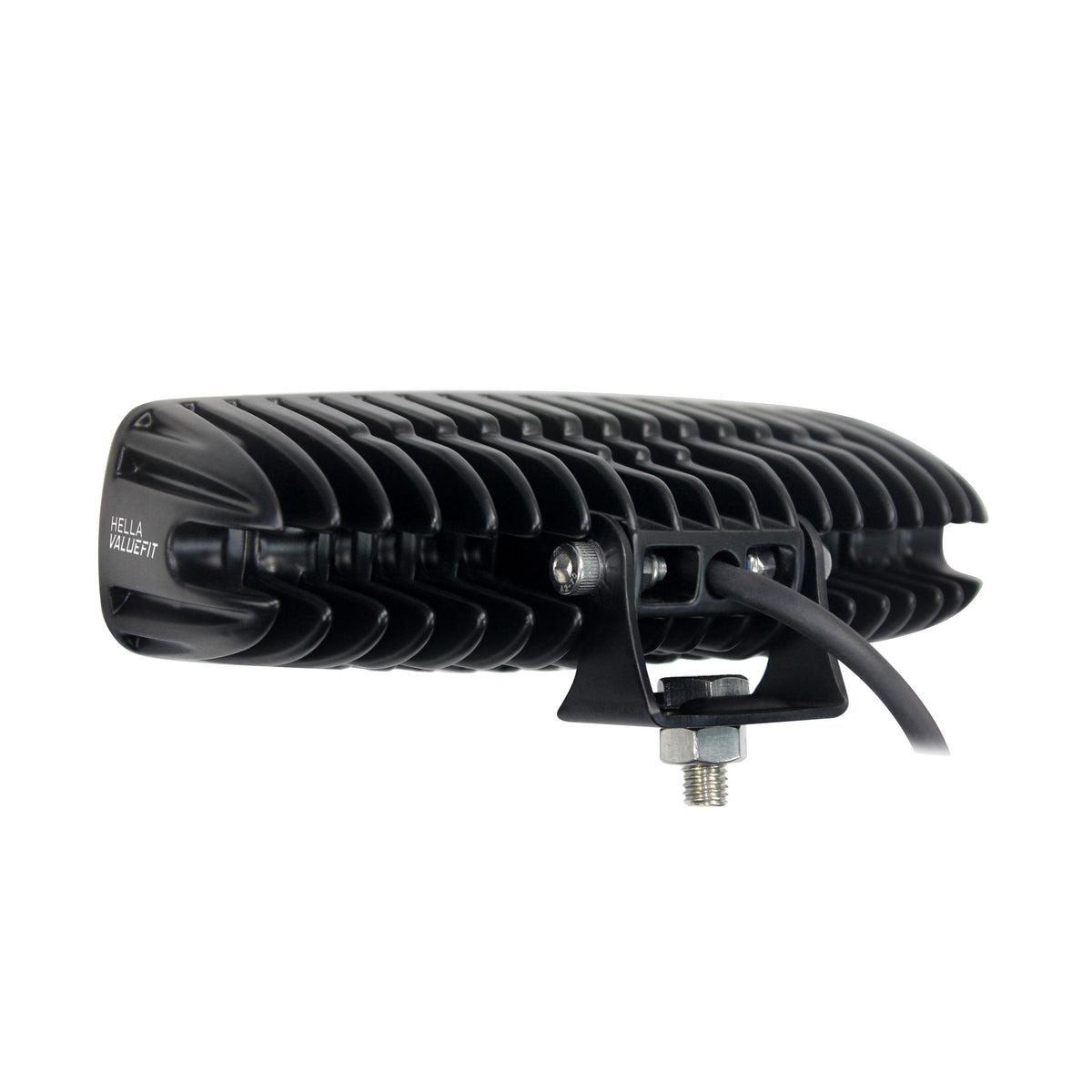 Black HVF 6 LED Mini 6" Light Bar with ribbed housing and mounting bracket.