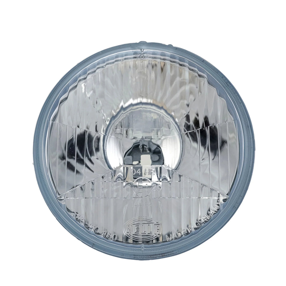 HELLA X-Treme Series LED Driving Lights in White mode, clear lens, rugged aluminum housing, IP69K auxiliary high-beam, for off-road.