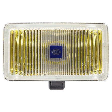 HELLA 450 Halogen Amber Fog Light — front view of compact round halogen fog lamp with amber lens