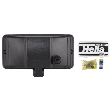 HELLA X-Treme Series LED Driving Lights with rugged aluminum housing, IP69K, X-shape position light, auxiliary high-beam, off-road ready.