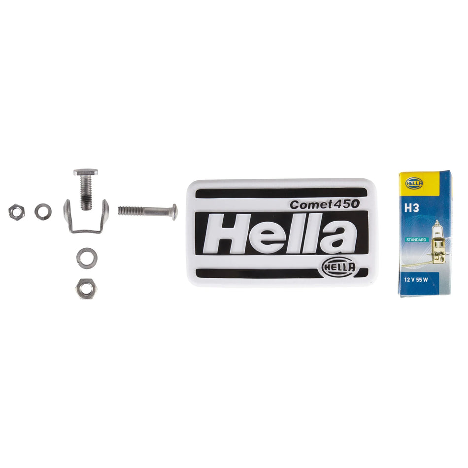 HELLA X-Treme Series LED Driving Lights with IP69K, rugged housing, X-shape position light, off-road auxiliary high-beam.