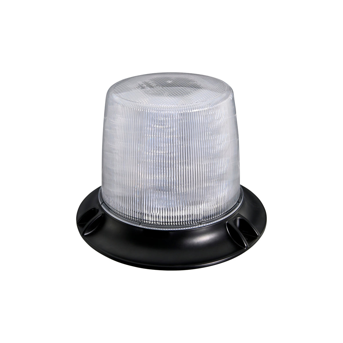 HELLA White Beacon double flash LED warning light with clear lens and black base.